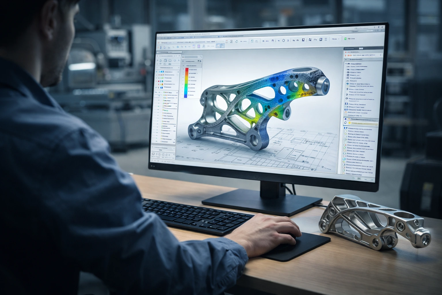 Material optimization and dematerialization in component design